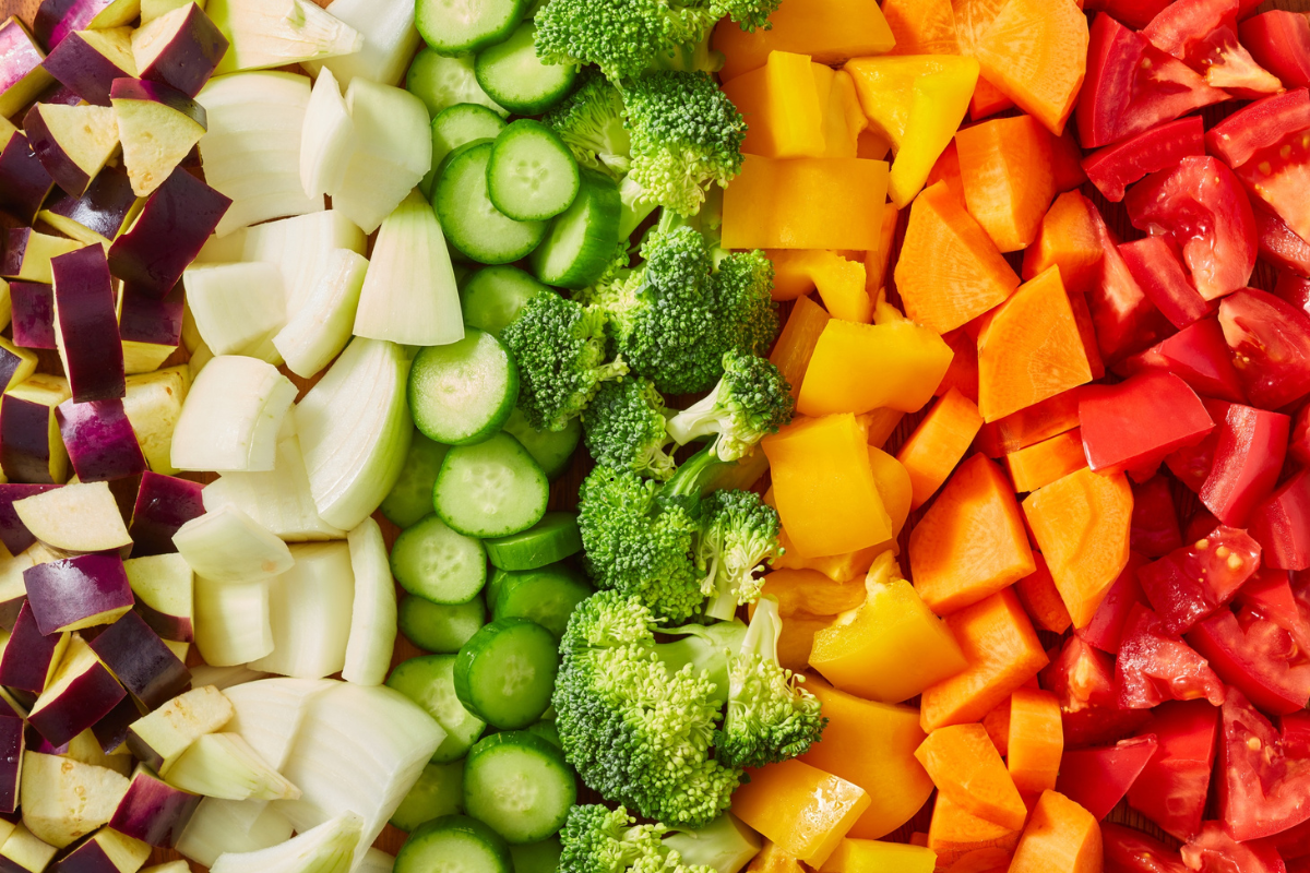 Chopped vegetables 