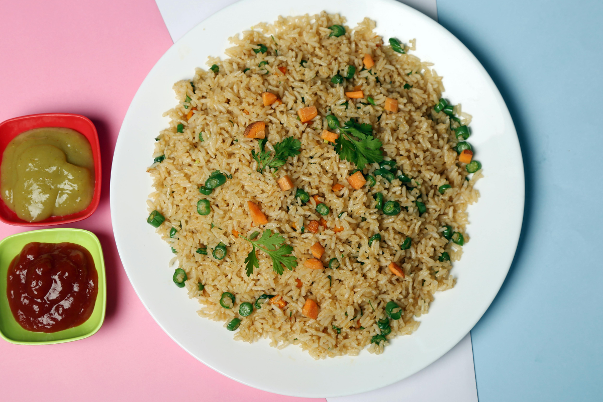 Takeout style restaurant fried rice at home