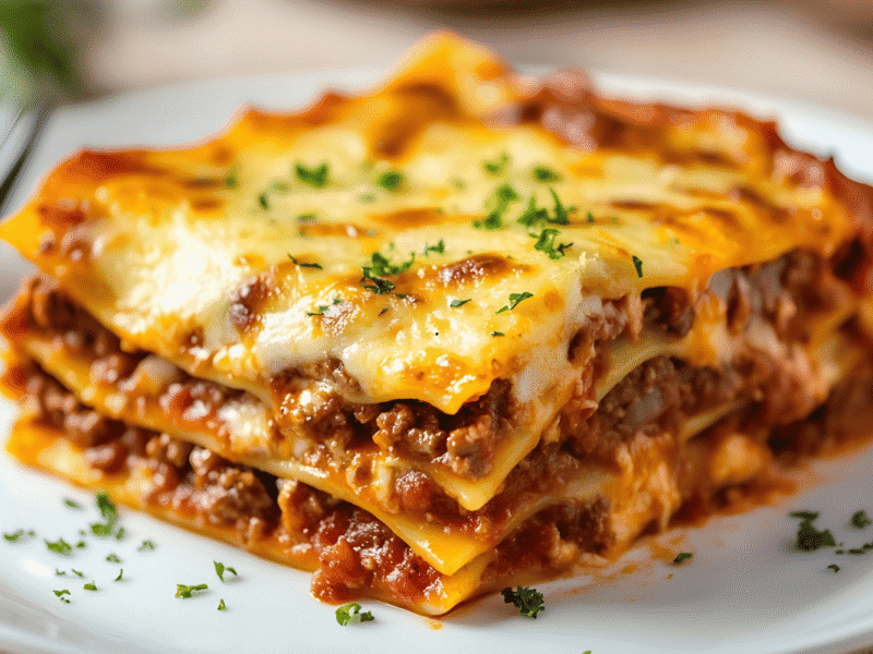 Easy Homemade Lasagna Recipe for Beginners fresh out of the oven
