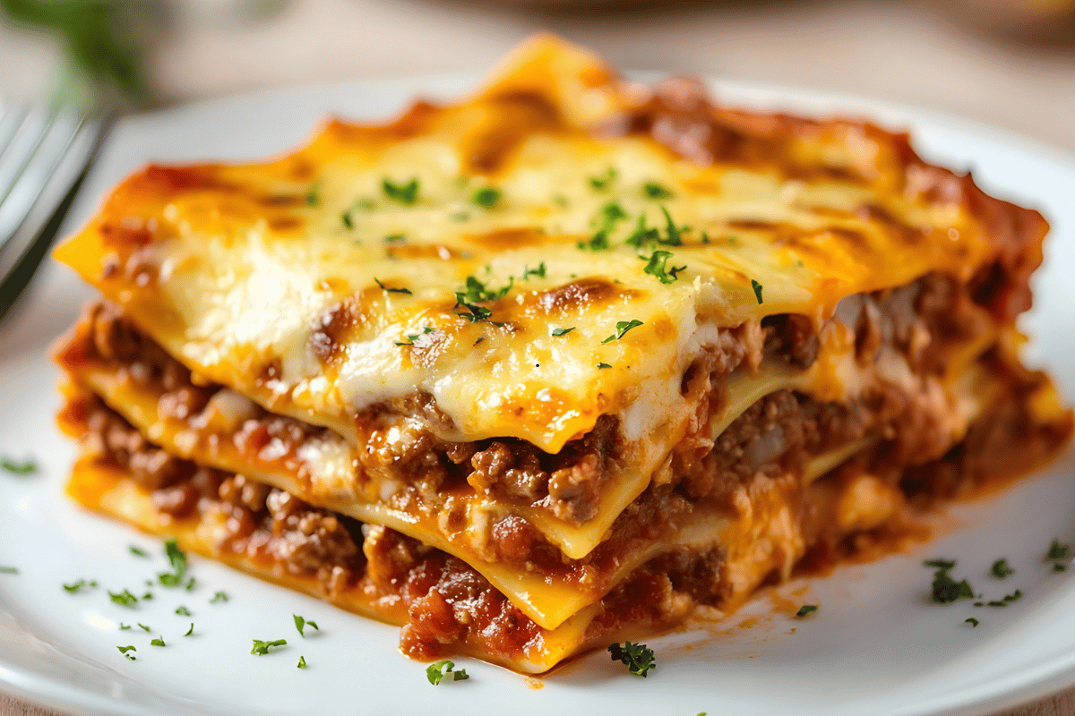 Easy Homemade Lasagna Recipe for Beginners fresh out of the oven