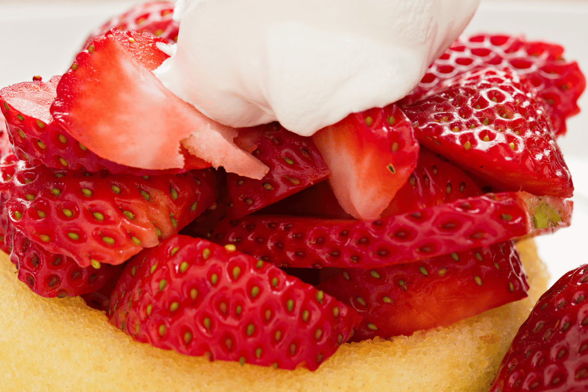 Fresh strawberries for easy strawberry shortcake recipe