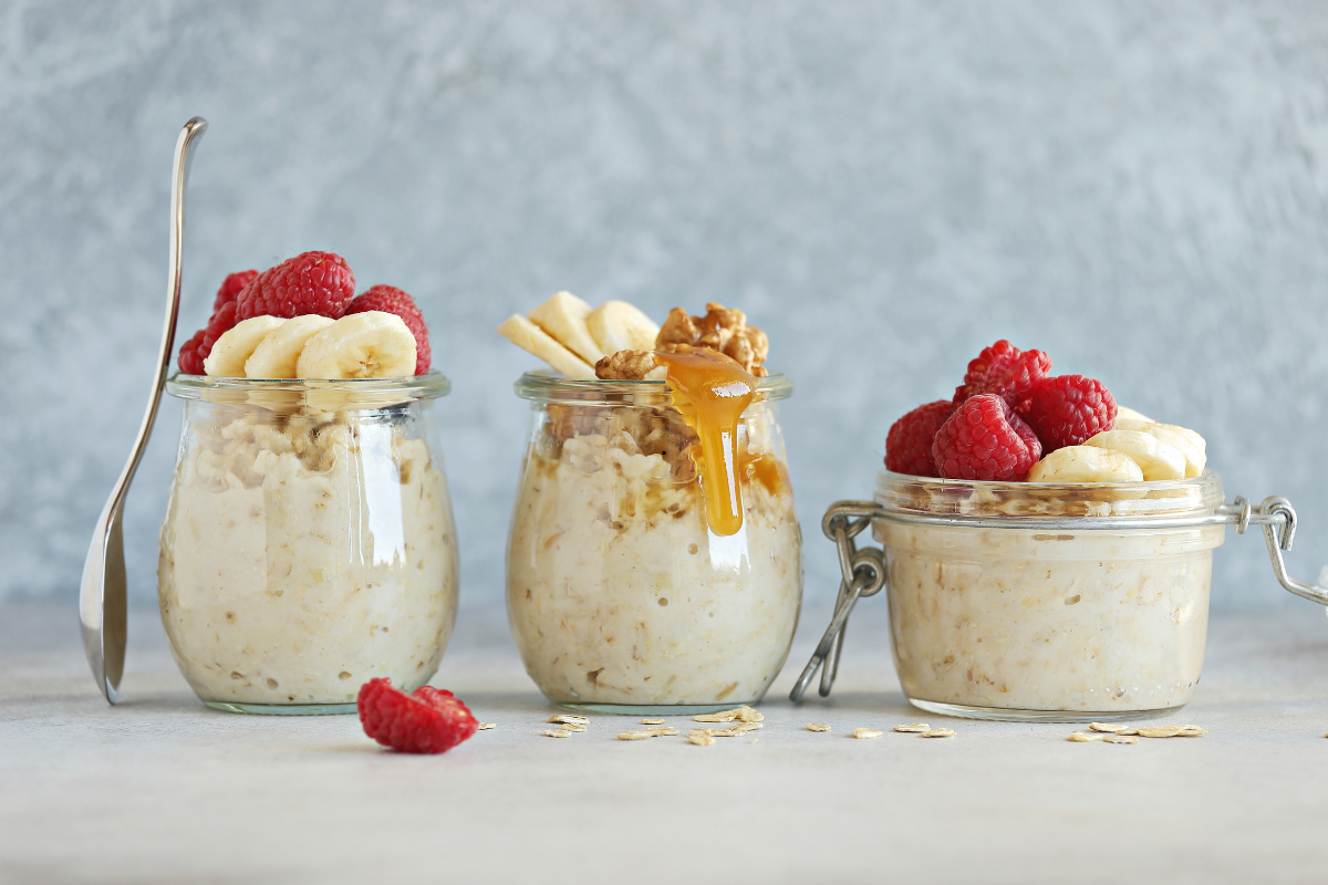 High-protein overnight oats meal prep breakfast