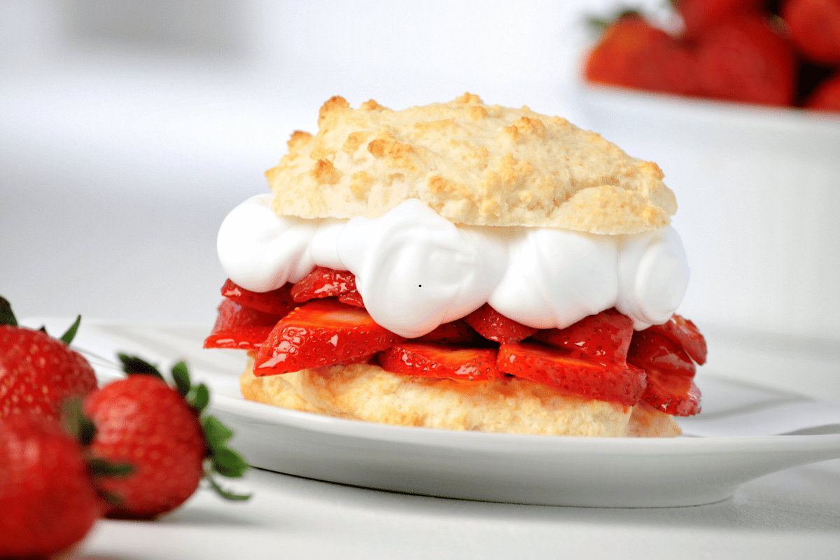 Homemade whipped cream for easy strawberry shortcake recipe
