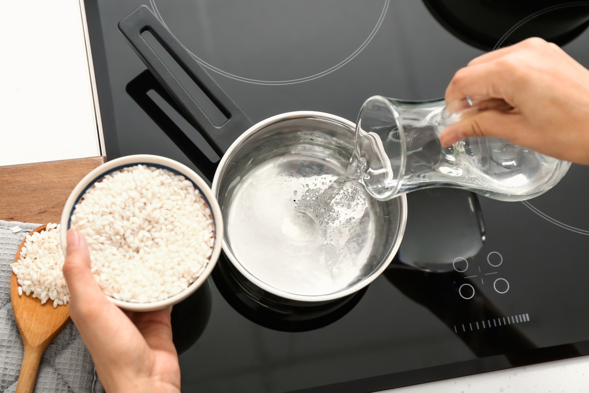 Correct rice to water ratio to prevent mushy rice