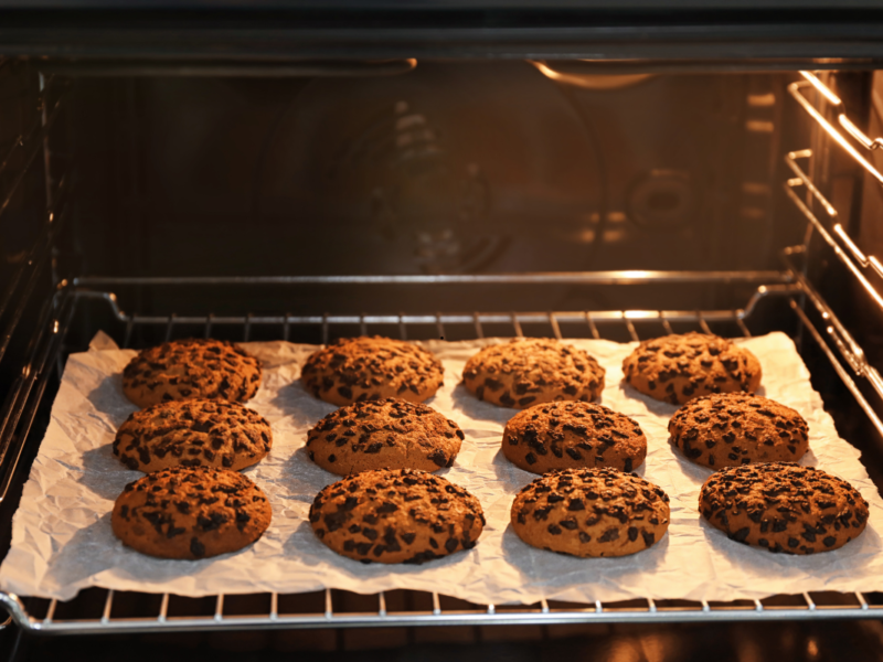 Soft and Chewy Chocolate Chip Cookies Recipe fresh from the oven