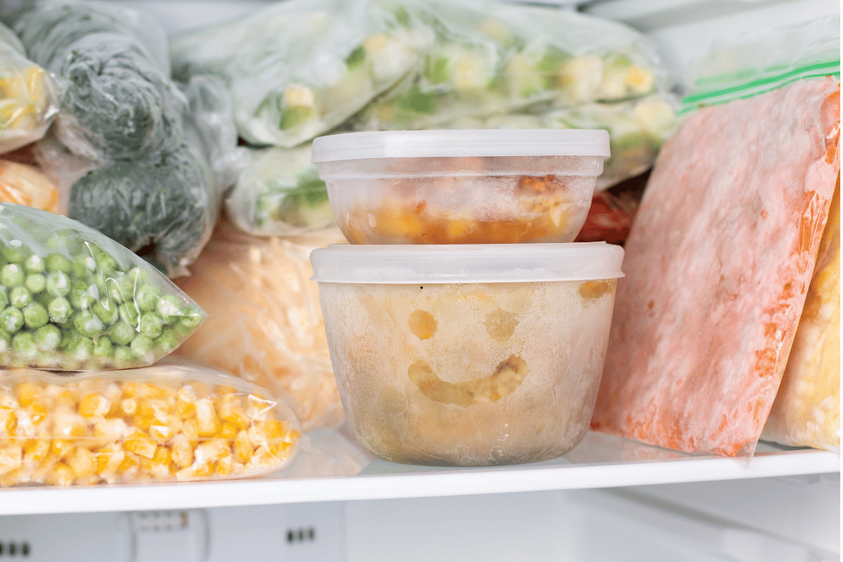 Chicken and vegetable freezer meal prep recipe ready for freezing