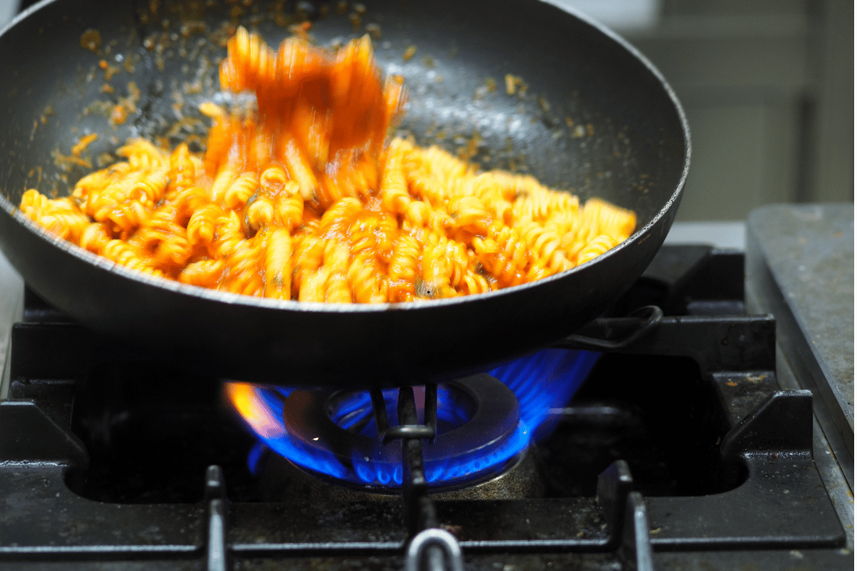 Restaurant chefs use proper techniques to stop pasta from sticking