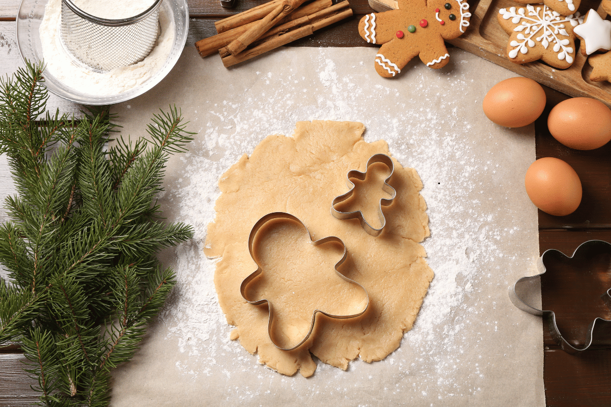 Ingredients for classic gingerbread cookies