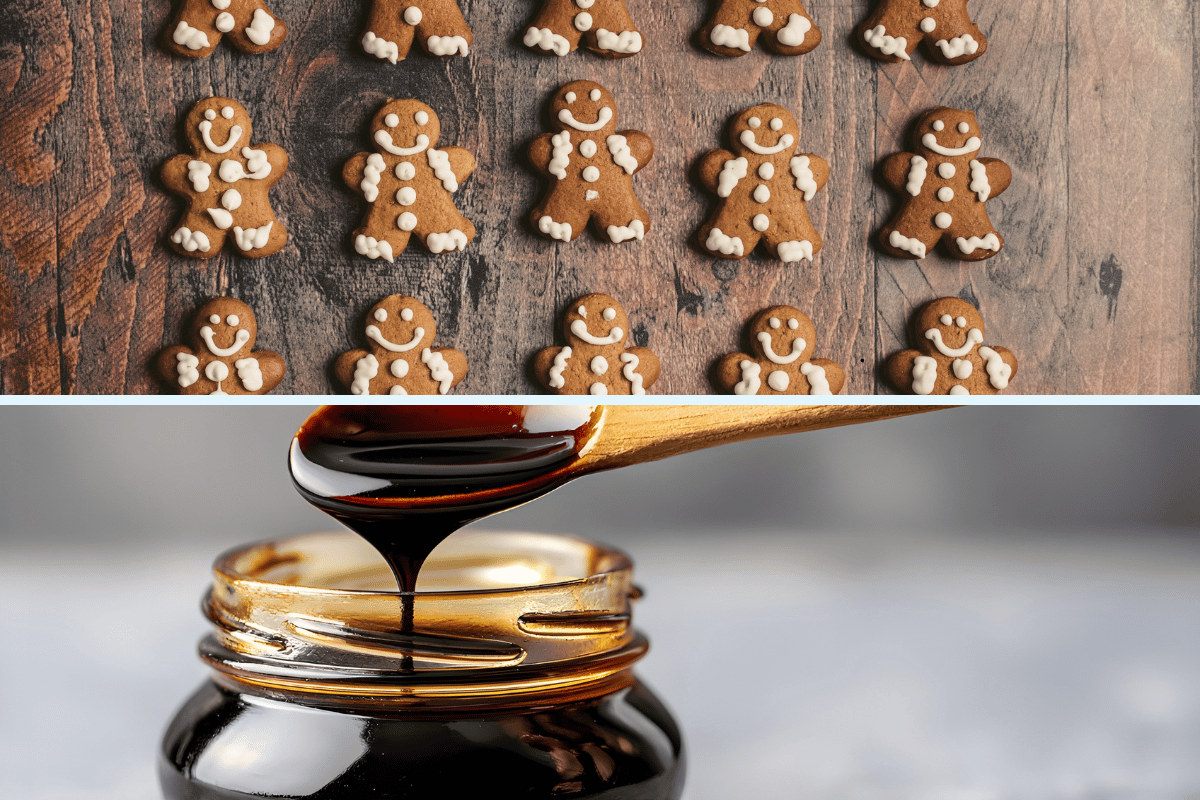 Molasses used in classic gingerbread cookies