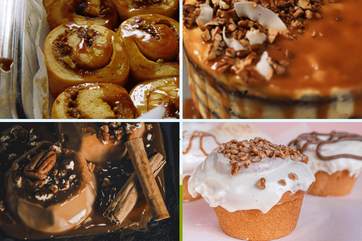 Different homemade cinnamon roll flavor variations