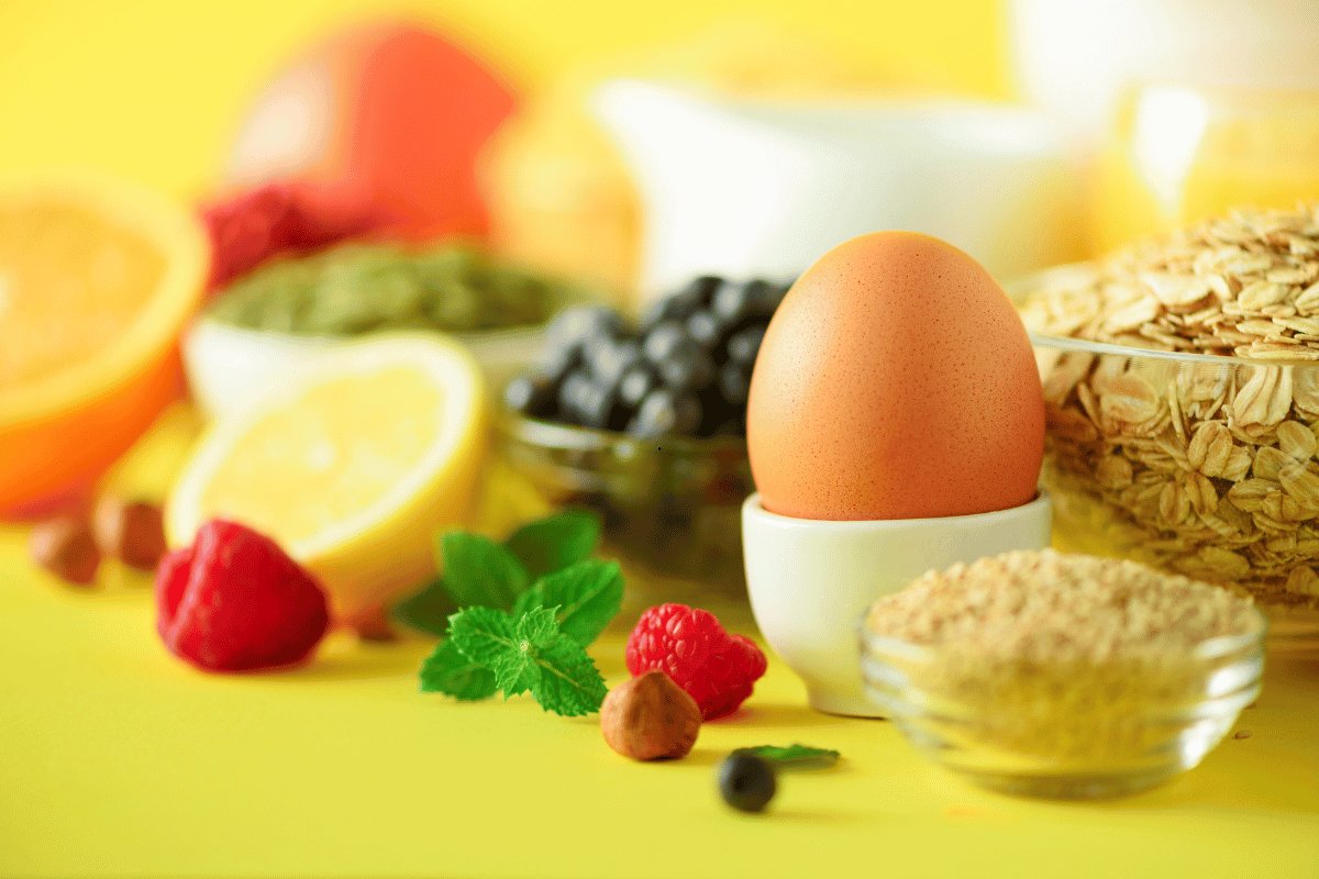 Ingredients for breakfast meal prep ideas