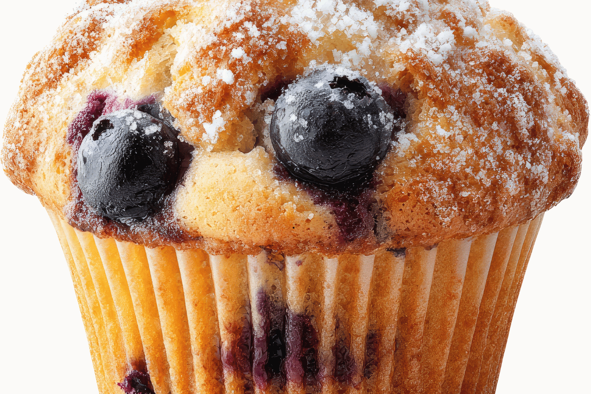 Homemade high-fiber granola with whole-wheat blueberry muffins