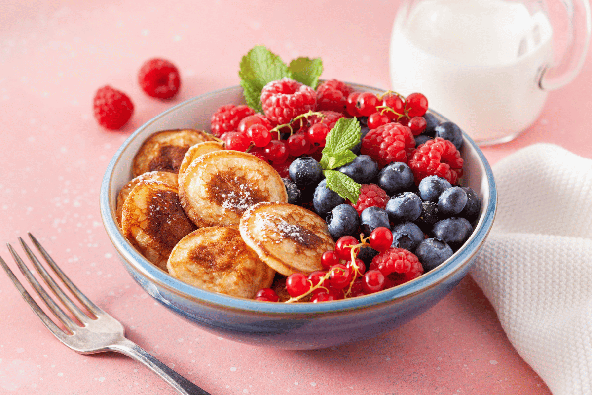 Mini pancake muffins for breakfast meal prep
