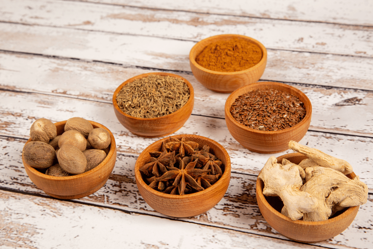 Holiday spices for classic gingerbread cookies