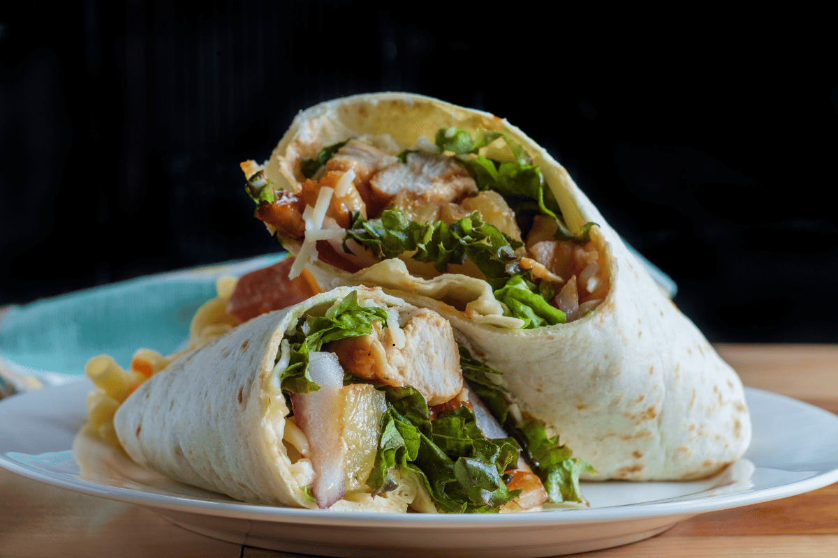BBQ chicken wrap easy lunch recipe