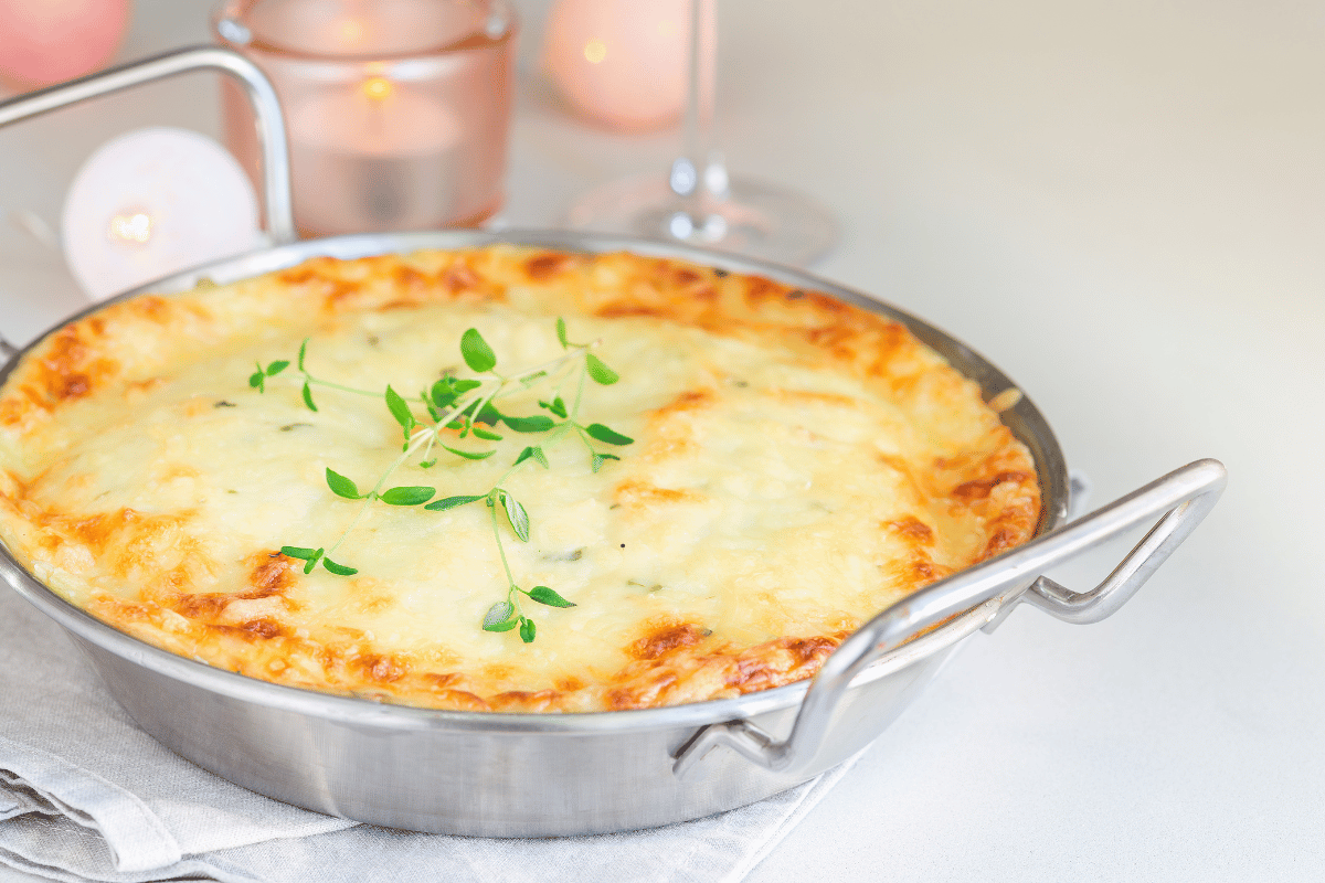 Cheesy scalloped potatoes Thanksgiving side dish