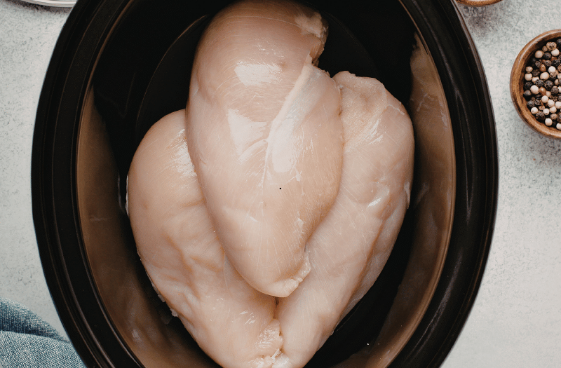 Crockpot chicken in a slow cooker