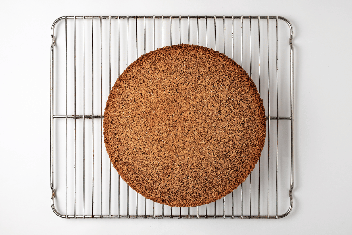 Cooling homemade baked goods on a wire rack