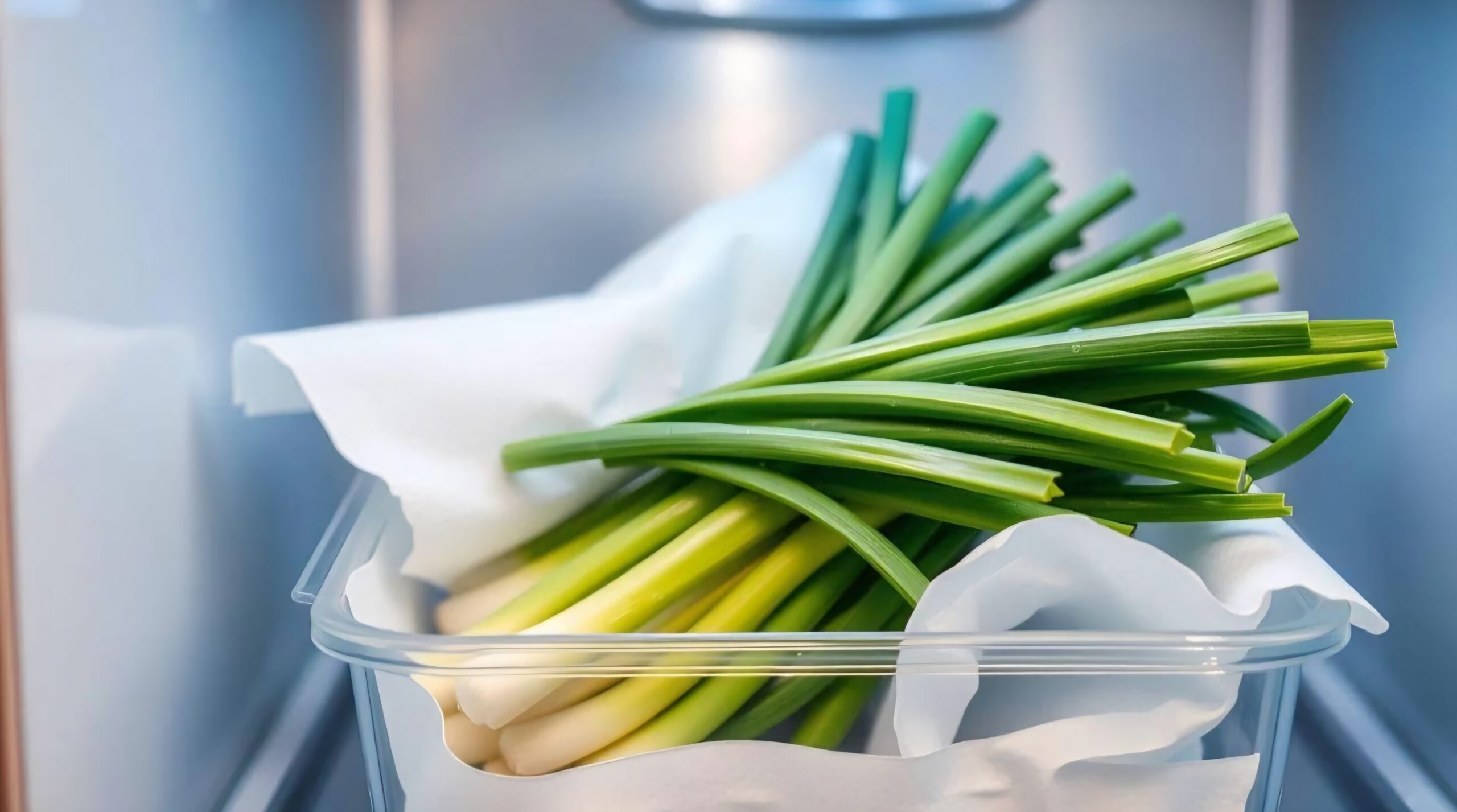 how to store green onions in the fridge