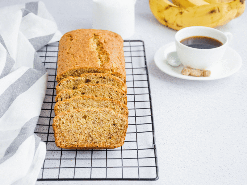 cottage cheese banna bread with ripe bananas