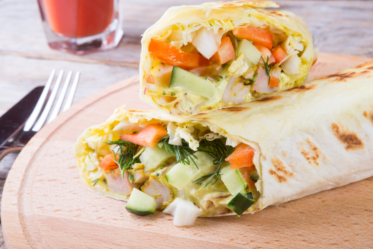 Freezer breakfast burritos for easy meal prep with eggs, cheese and sausage