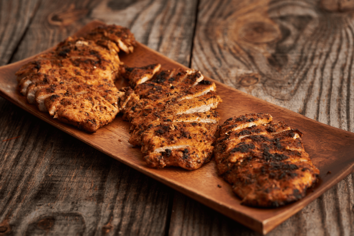 juicy sliced chicken breast 