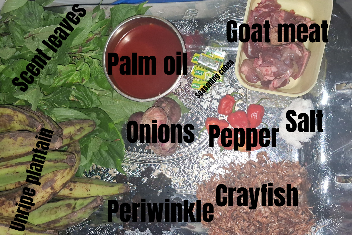unripe plantain porridge ingredients